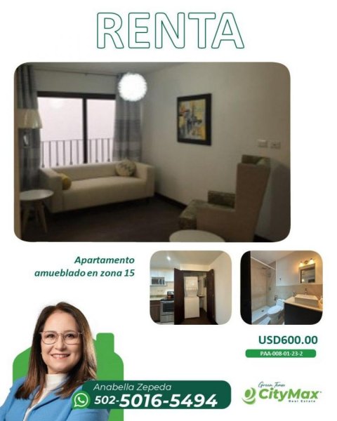 Apartamento en Renta en  Guatemala, Guatemala