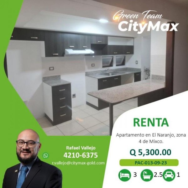 Apartamento en Renta en Condado Naranjo Zona 4, Guatemala