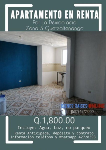 Apartamento en Renta en  Quetzaltenango, Quetzaltenango