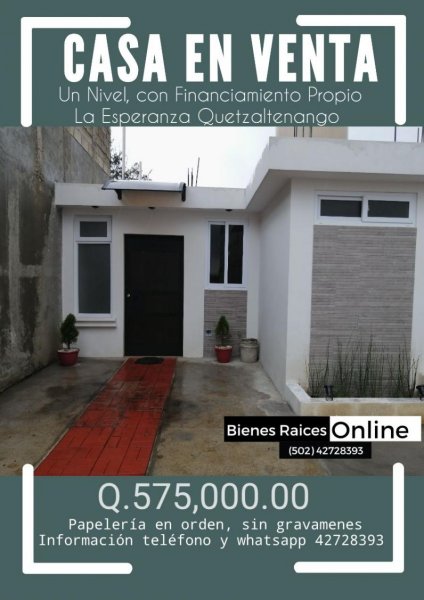 Casa en Venta en  La Esperanza, Quetzaltenango