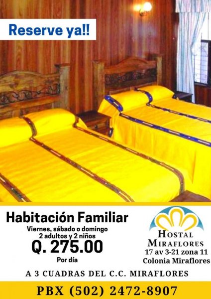 Hotel en Renta Vacacional en  Guatemala, Guatemala