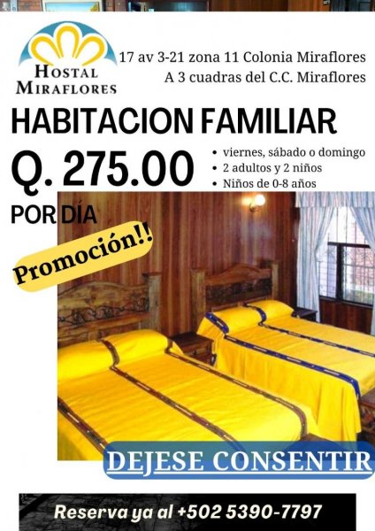 Hotel en Renta Vacacional en  Guatemala, Guatemala