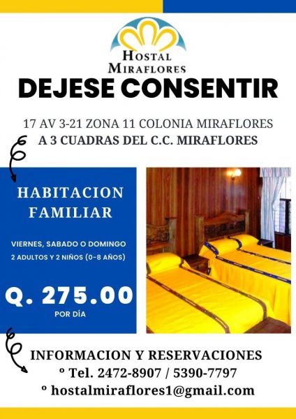 Hotel en Renta Vacacional en  Guatemala, Guatemala