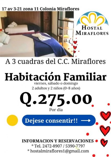 Hotel en Renta Vacacional en  Guatemala, Guatemala