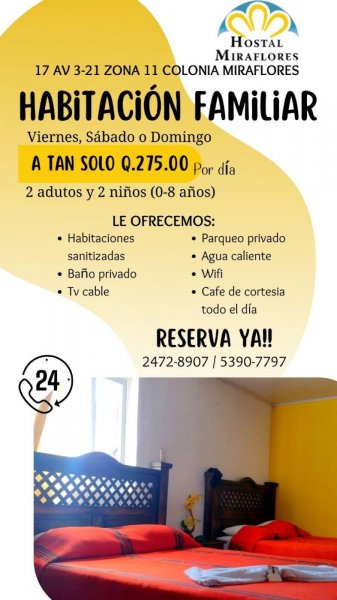 Hotel en Renta Vacacional en  Guatemala, Guatemala