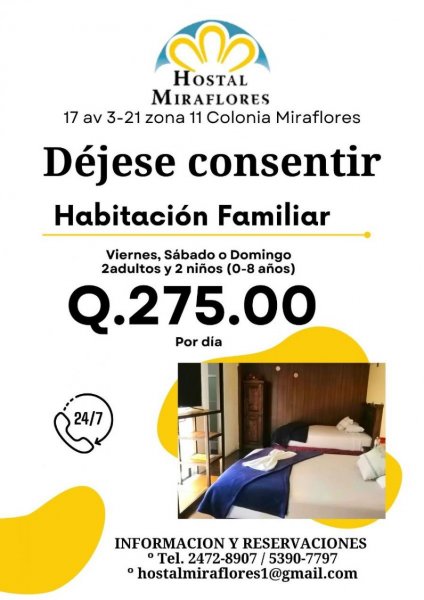 Hotel en Renta Vacacional en  Guatemala, Guatemala