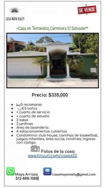 Casa en Venta en Residencailes Terravista Fraijanes, Guatemala