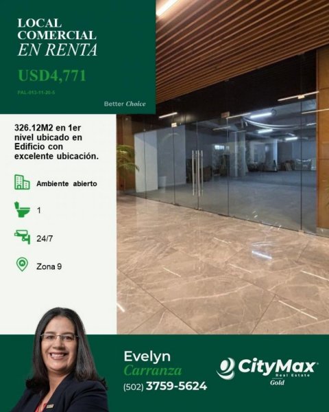 Local Comercial en Renta/Alquiler en zona 9