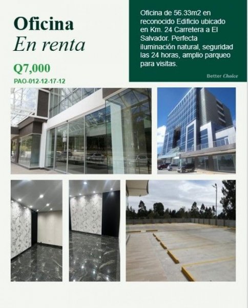 Foto Oficina en Renta en Guatemala, Guatemala - Q 7.000 - OFR48467 - BienesOnLine