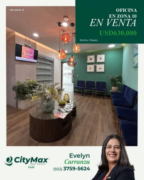 Oficina en Venta en zona 10
