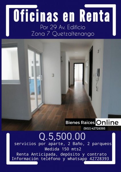 Oficina en Renta en  Quetzaltenango, Quetzaltenango