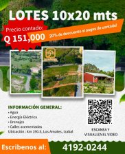 Terreno en Venta en JUAN DE PAZ Los Amates, Izabal
